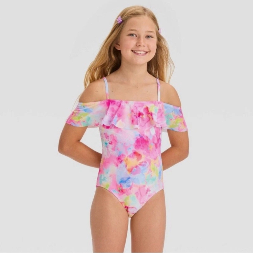 Cat & Jack Floral Watercolor Swimsuit